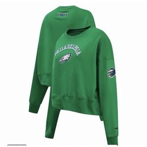 Philadelphia‎ Eagles Pro Standard Crewneck Sweatshirt Women's XL Kelly Green NWT